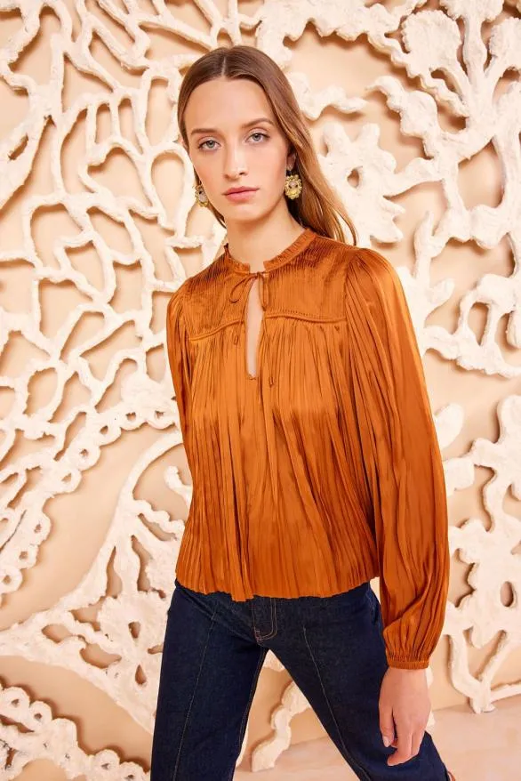 Freja Blouse Amber Women Ulla Johnson Tops Freja Blouse Amber Women Ulla Johnson Tops