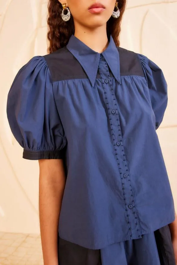 Freja Top Twilight Colorblock Women Ulla Johnson Tops Freja Top Twilight Colorblock Women Ulla Johnson Tops