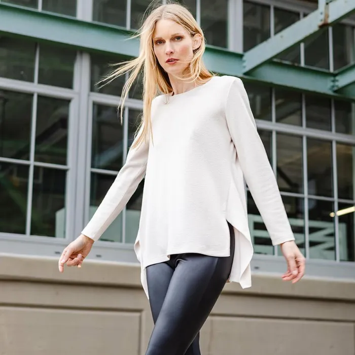 French TerryLike Knit 8211 Parachute Hem Sweater Tunic 8211 Bone 8211 Final Sale Women Clara Sunwoo Sweaters French TerryLike Knit 8211 Parachute Hem Sweater Tunic 8211 Bone 8211 Final Sale Women Clara Sunwoo Sweaters
