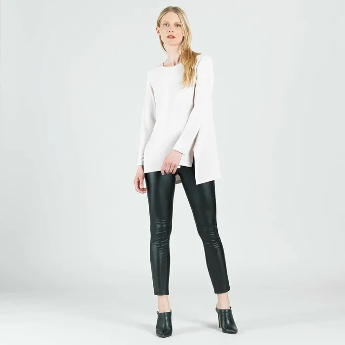 French TerryLike Knit 8211 Parachute Hem Sweater Tunic 8211 Bone 8211 Final Sale Women Clara Sunwoo Sweaters