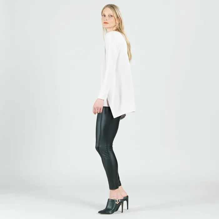French TerryLike Knit 8211 Parachute Hem Sweater Tunic 8211 Bone 8211 Final Sale Women Clara Sunwoo Sweaters