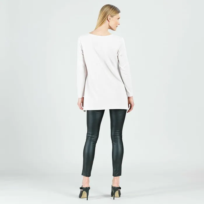 French TerryLike Knit 8211 Parachute Hem Sweater Tunic 8211 Bone 8211 Final Sale Women Clara Sunwoo Sweaters