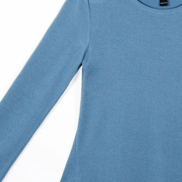 French TerryLike Knit 8211 Parachute Hem Sweater Tunic 8211 Powder Blue 8211 Final Sale Women Clara Sunwoo Sweaters