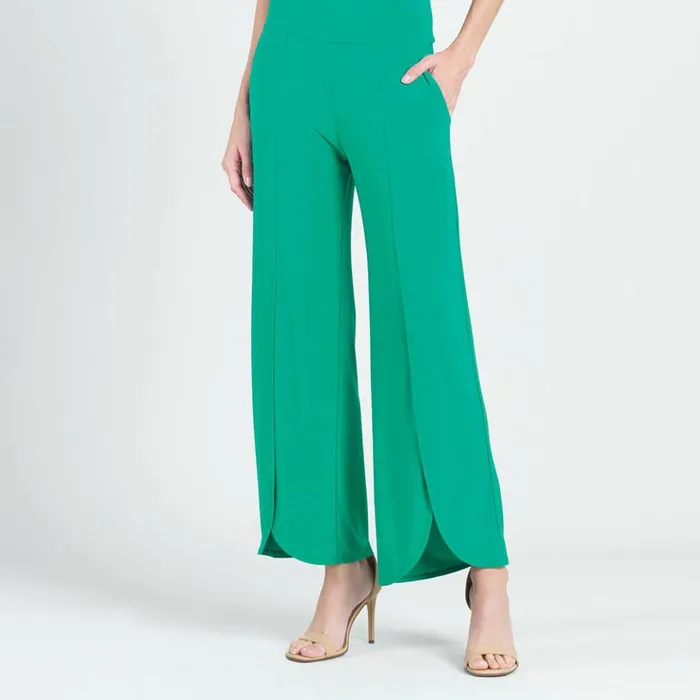 Front Slit Ankle Petal Pant 8211 Emerald Women Clara Sunwoo Pants Skirts