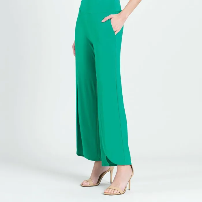 Front Slit Ankle Petal Pant 8211 Emerald Women Clara Sunwoo Pants Skirts