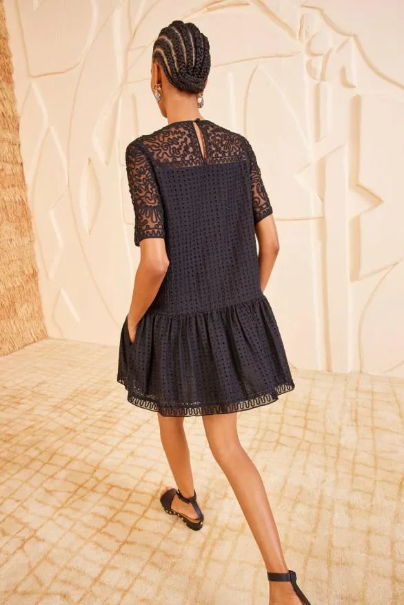 Gabi Dress Noir Women Ulla Johnson Dresses Gabi Dress Noir Women Ulla Johnson Dresses