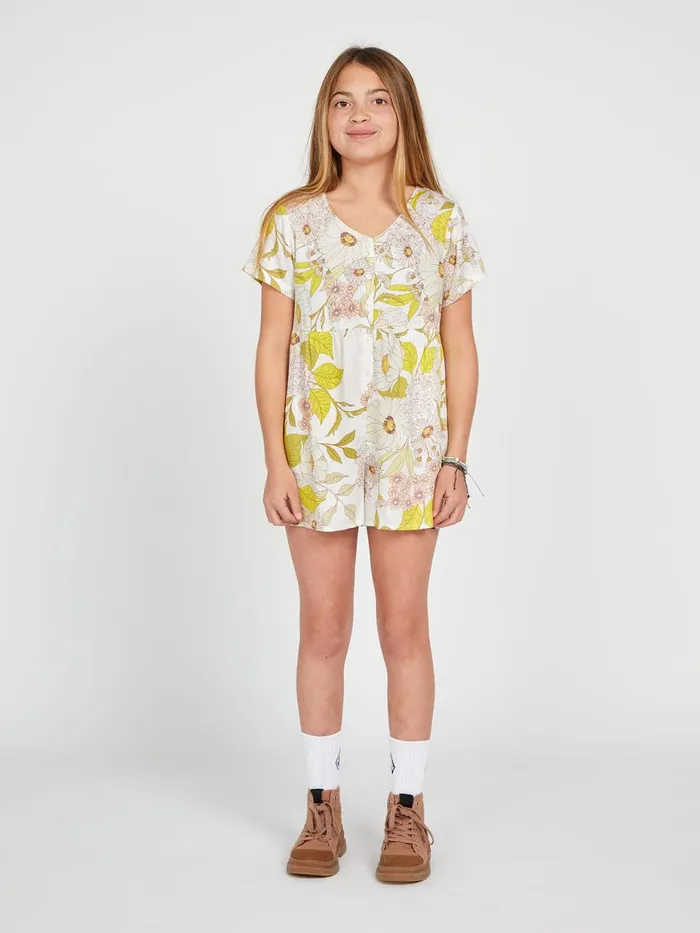 Girls Dresses Volcom Girls Happy Clouds Romper 8211 Multi