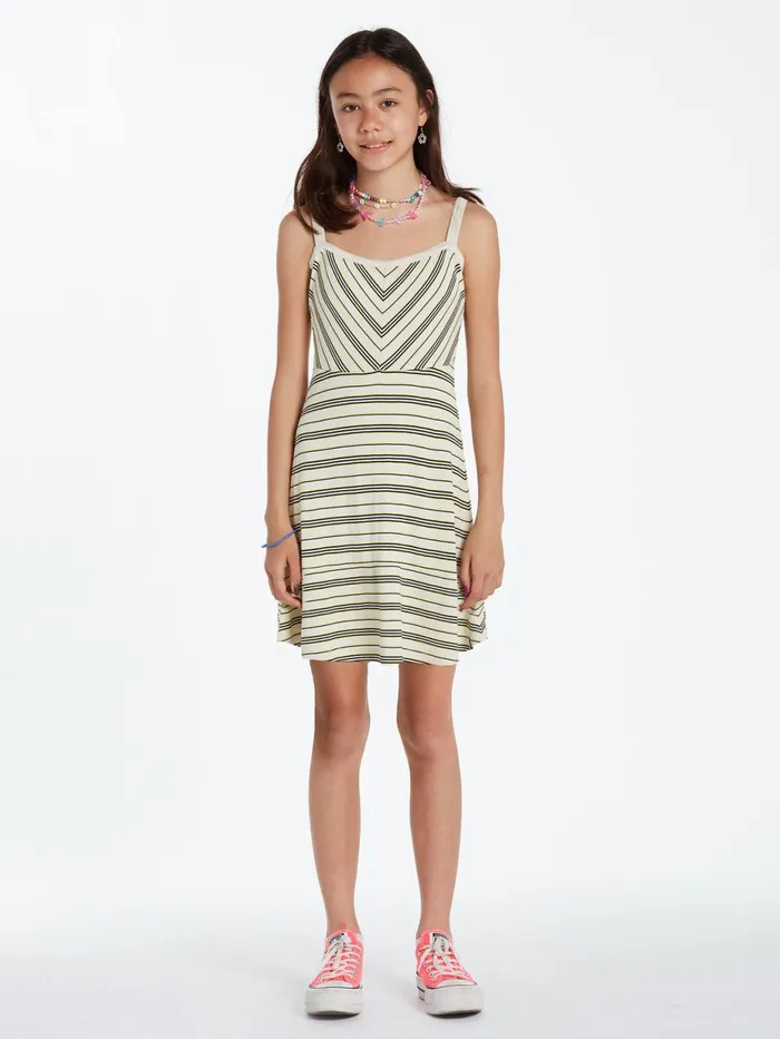 Girls Dresses Volcom Girls Popztone Dress 8211 Bone
