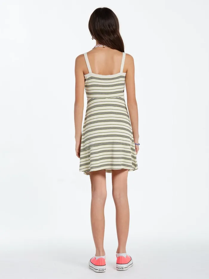Girls Dresses Volcom Girls Popztone Dress 8211 Bone