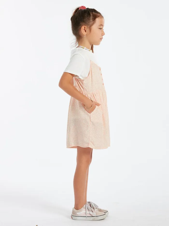 Girls Dresses Volcom Girls Static Bloom Romper 8211 Hazey Pink