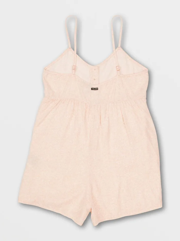 Girls Dresses Volcom Girls Static Bloom Romper 8211 Hazey Pink