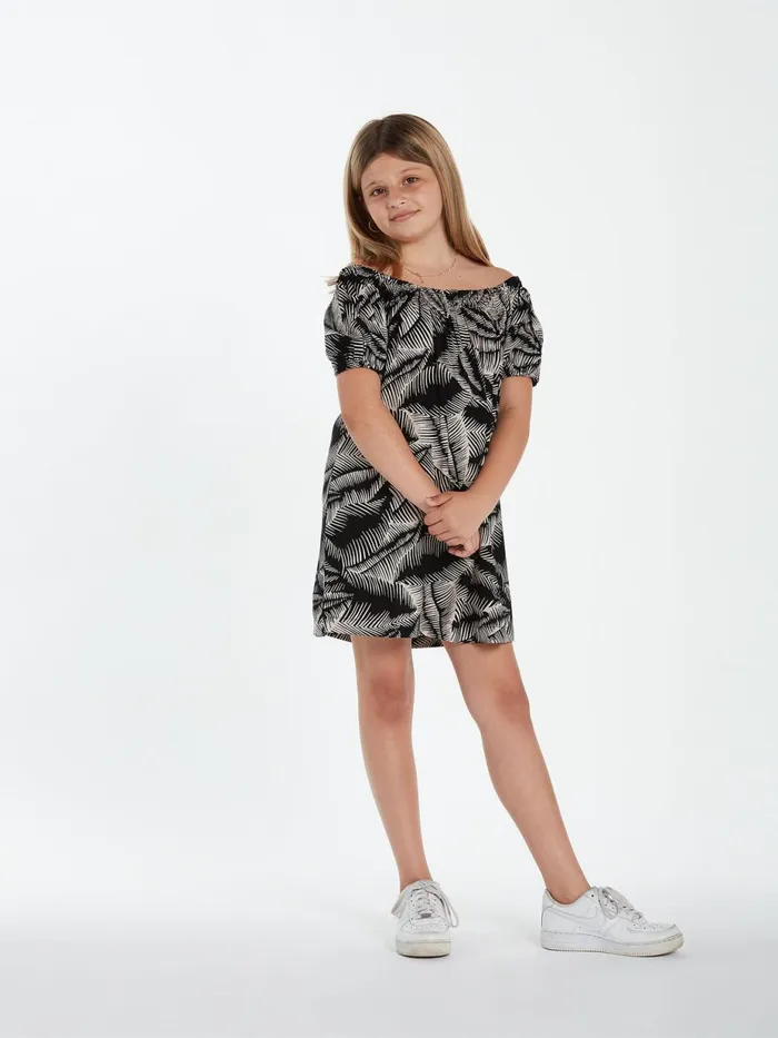 Girls Dresses Volcom Girls Stay Palm Dress 8211 Black White