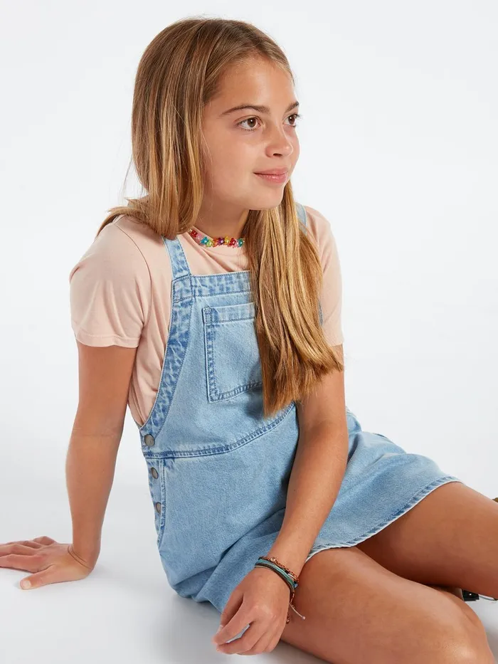 Girls Dresses Volcom Girls Sunday Strut Dress 8211 Pale Blue