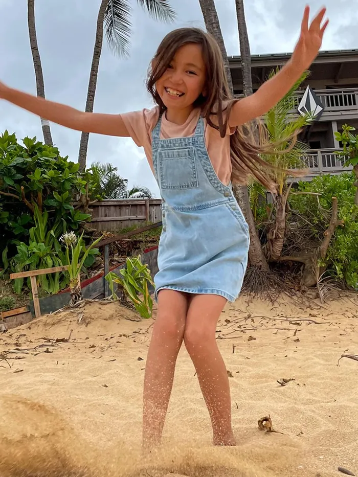 Girls Dresses Volcom Girls Sunday Strut Dress 8211 Pale Blue
