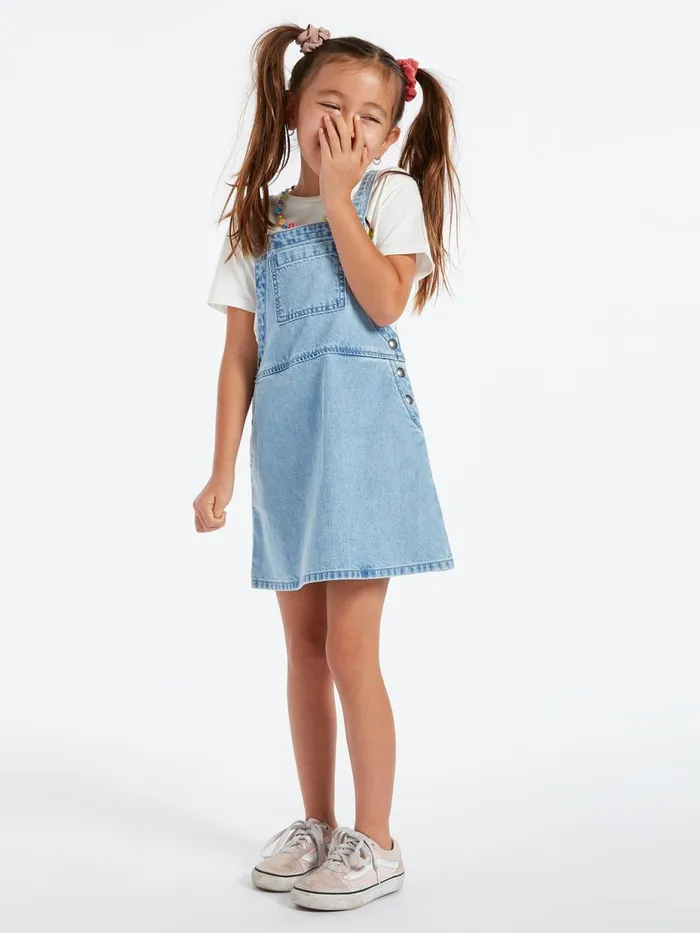 Girls Dresses Volcom Girls Sunday Strut Dress 8211 Pale Blue