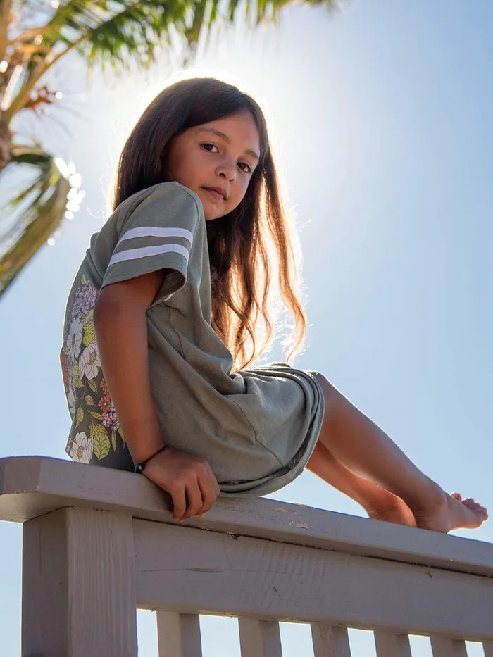 Girls Dresses Volcom Girls Truly Stoked Dress 8211 Light Army