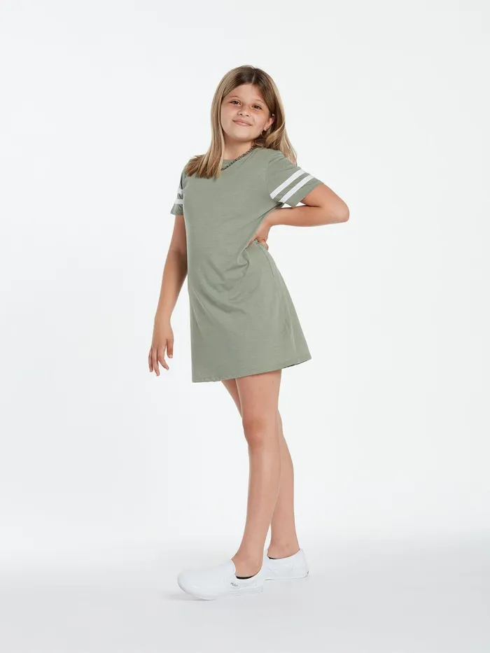 Girls Dresses Volcom Girls Truly Stoked Dress 8211 Light Army