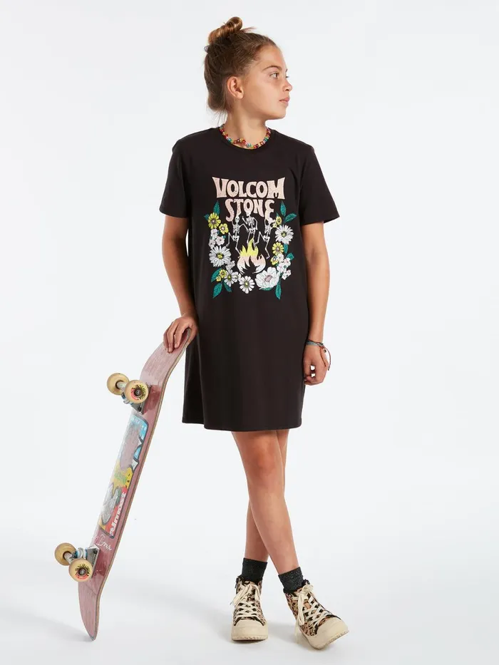 Girls Dresses Volcom Girls Truly Stokin Dress 8211 Black