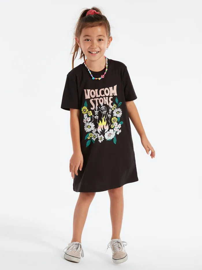 Girls Dresses Volcom Girls Truly Stokin Dress 8211 Black
