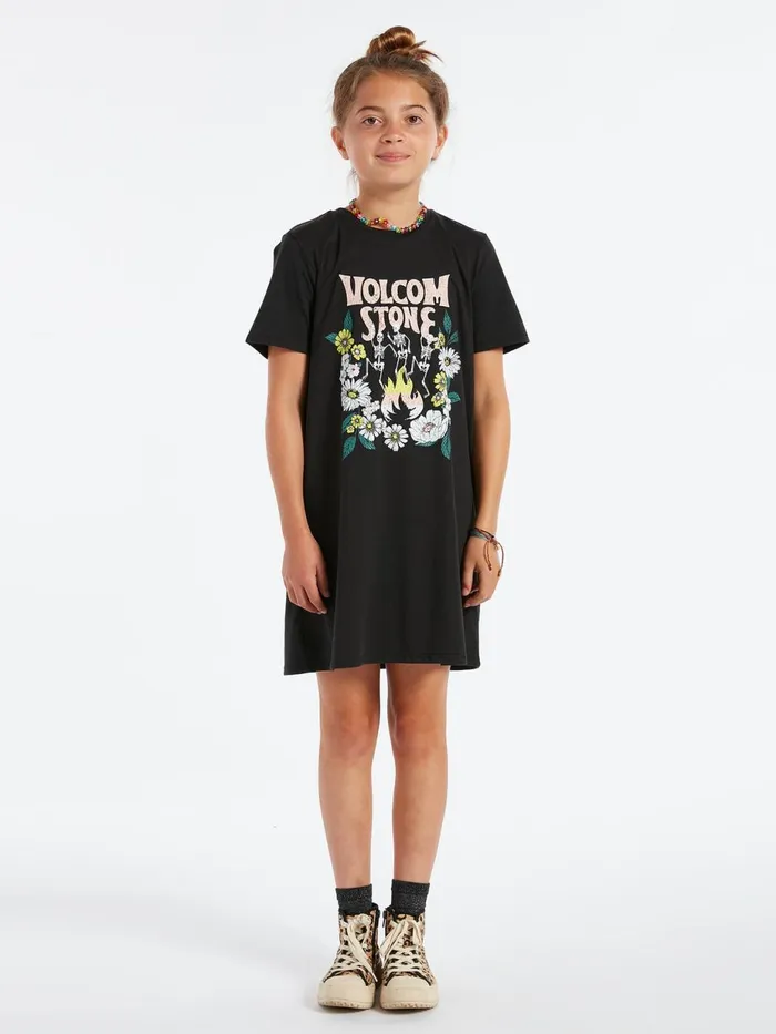 Girls Dresses Volcom Girls Truly Stokin Dress 8211 Black