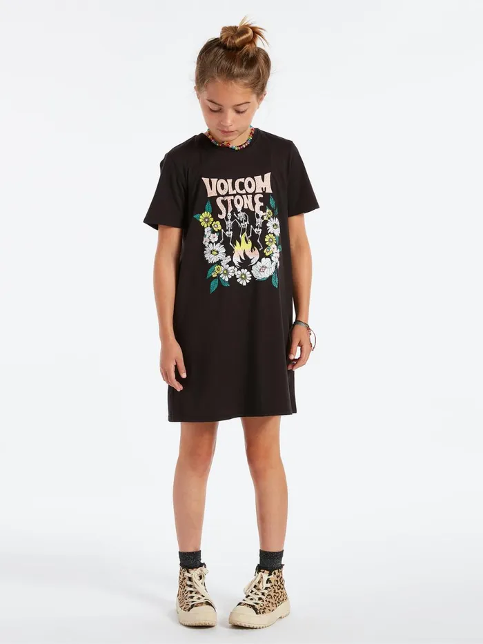 Girls Dresses Volcom Girls Truly Stokin Dress 8211 Black