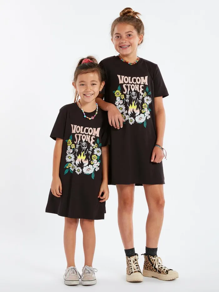 Girls Dresses Volcom Girls Truly Stokin Dress 8211 Black
