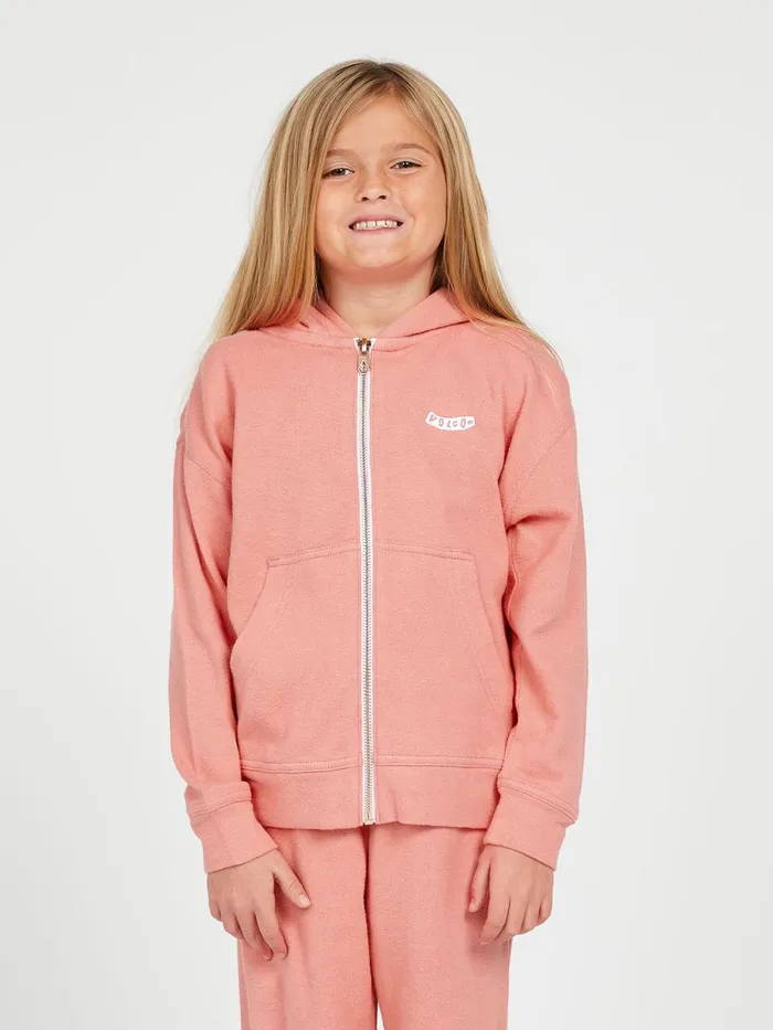 Girls Hoodies and Sweatshirts Volcom Girls Lived In Lounge Zip Fleece 8211 Light Mauve Girls Hoodies and Sweatshirts Volcom Girls Lived In Lounge Zip Fleece 8211 Light Mauve