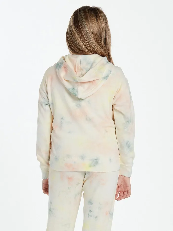 Girls Hoodies and Sweatshirts Volcom Girls Lived In Lounge Zip Fleece 8211 Multi