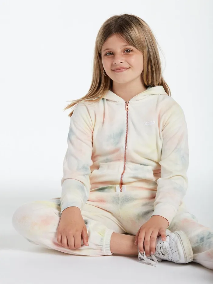 Girls Hoodies and Sweatshirts Volcom Girls Lived In Lounge Zip Fleece 8211 Multi
