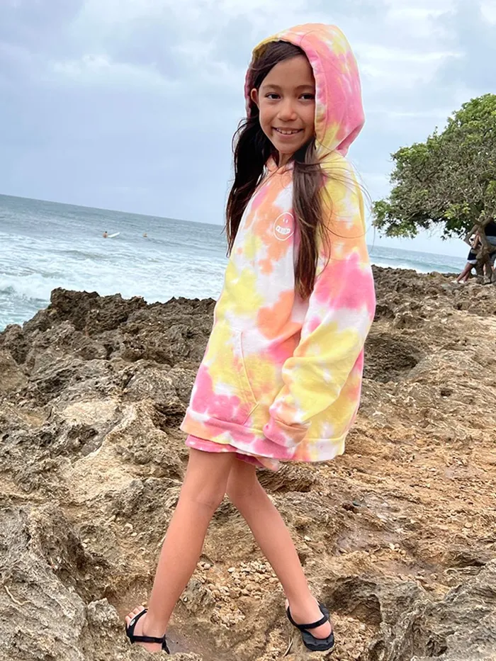 Girls Hoodies and Sweatshirts Volcom Girls Truly Stoked Boyfriend Hoodie 8211 Multi