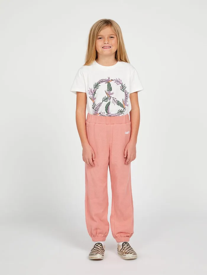 Girls Pants Volcom Girls Lived In Lounge Fleece Pant 8211 Light Mauve