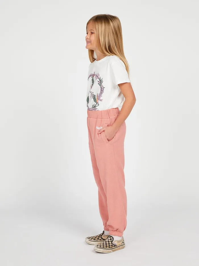Girls Pants Volcom Girls Lived In Lounge Fleece Pant 8211 Light Mauve