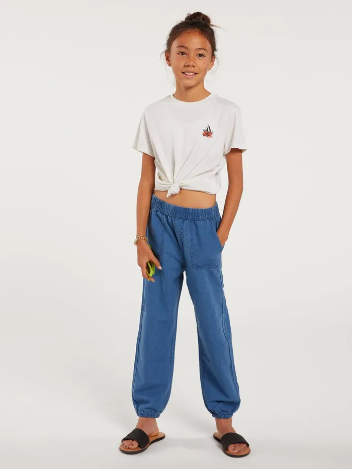 Girls Pants Volcom Girls Sunday Strut Pants 8211 Airforce Blue