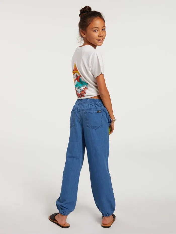 Girls Pants Volcom Girls Sunday Strut Pants 8211 Airforce Blue