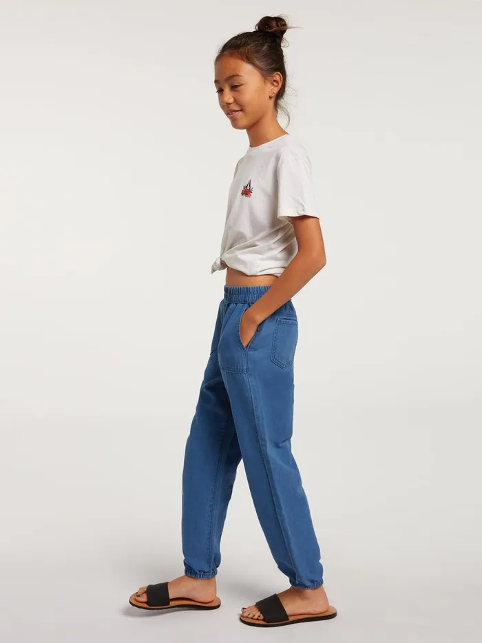 Girls Pants Volcom Girls Sunday Strut Pants 8211 Airforce Blue