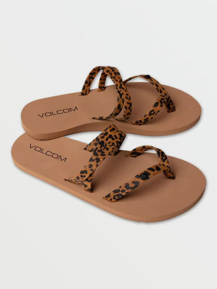 Girls Sandals Volcom Big Girls Easy Breezy Sandal 8211 Cheetah