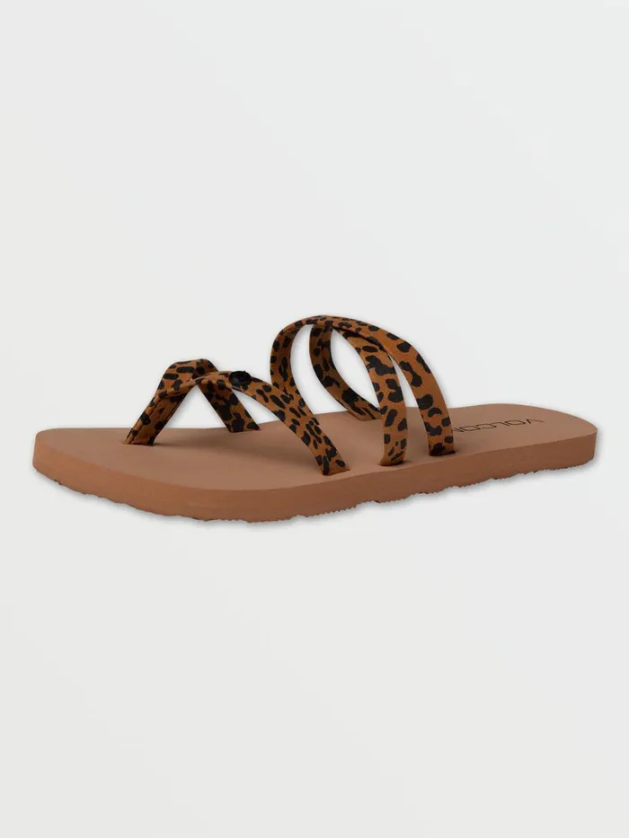 Girls Sandals Volcom Big Girls Easy Breezy Sandal 8211 Cheetah