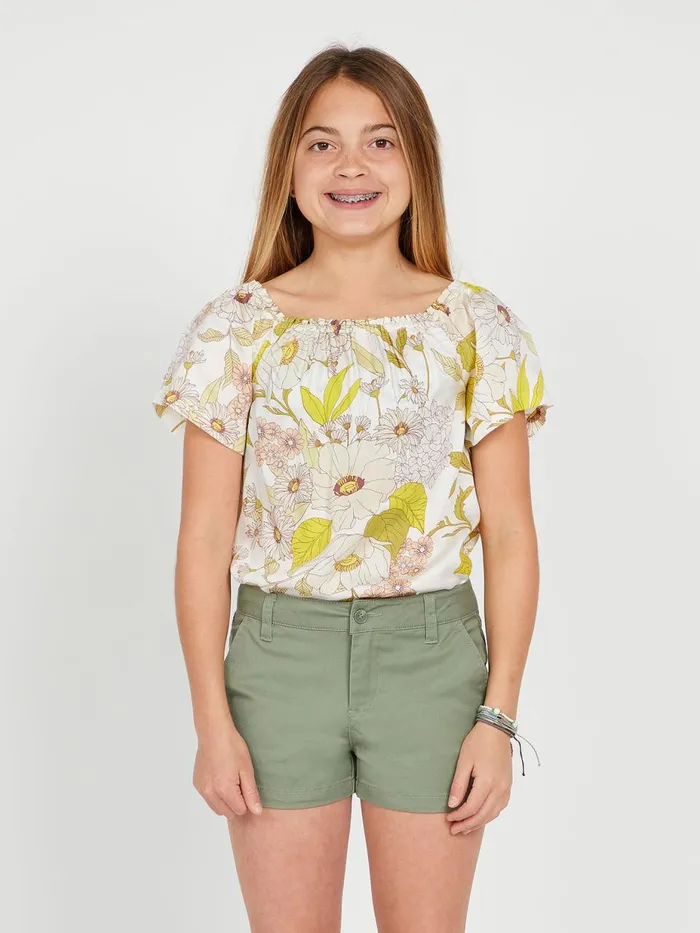 Girls Shorts Volcom Girls Frochickie Short 8211 Light Army