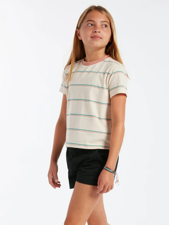 Girls Shorts Volcom Girls Frochickie Shorts 8211 Black