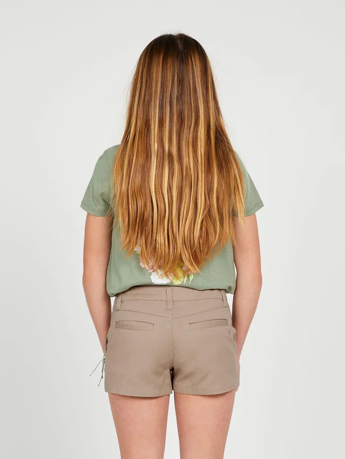 Girls Shorts Volcom Girls Frochickie Shorts 8211 Stone