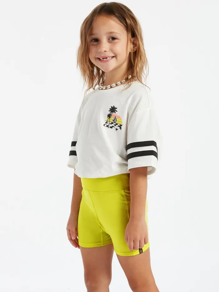 Girls Shorts Volcom Girls Lived In Bike Short 8211 Lime