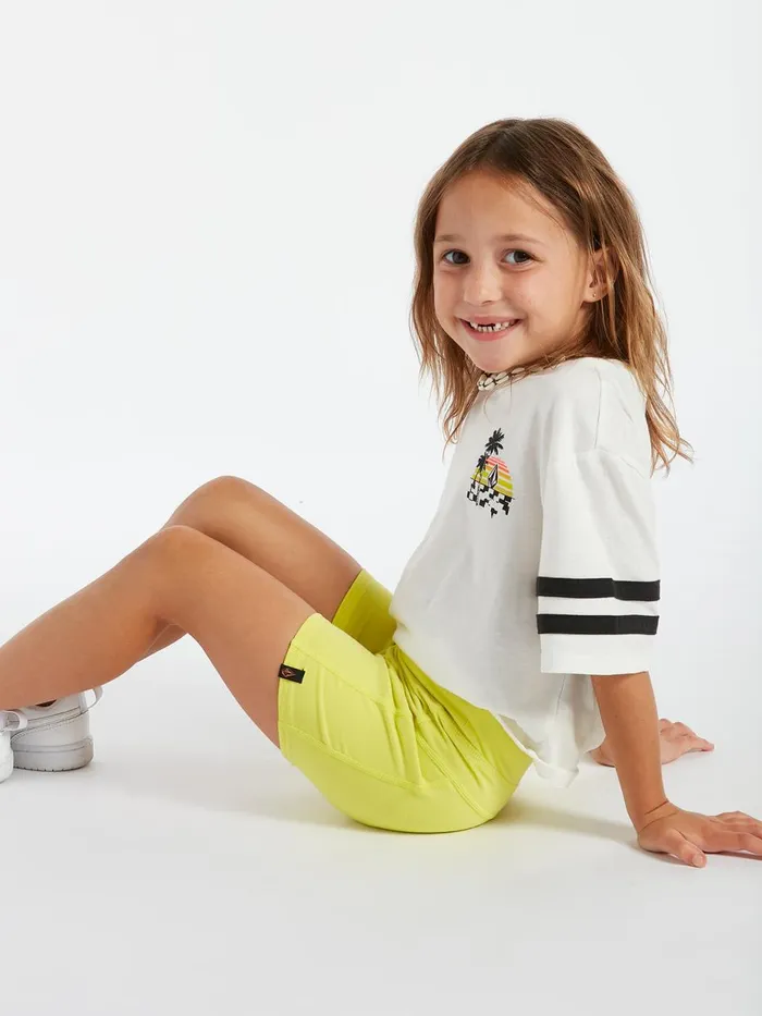 Girls Shorts Volcom Girls Lived In Bike Short 8211 Lime