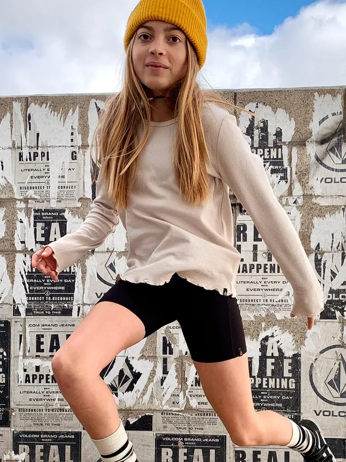 Girls Shorts Volcom Girls Lived In Lounge Bike Shorts 8211 Black