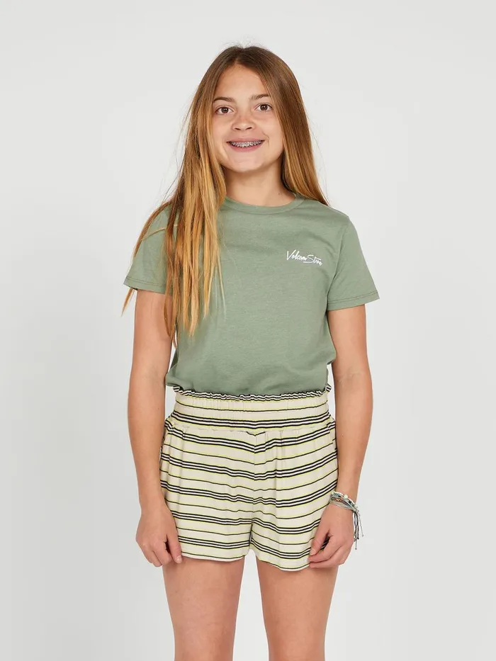 Girls Shorts Volcom Girls Popztone Shorts 8211 Bone