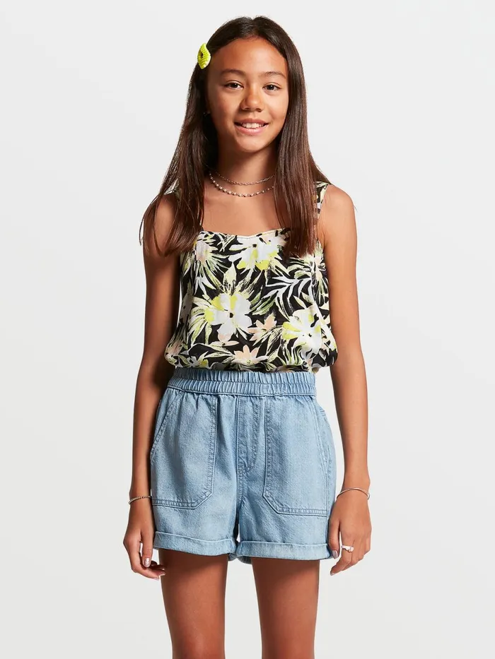 Girls Shorts Volcom Girls Sunday Strut Short 8211 Pale Blue