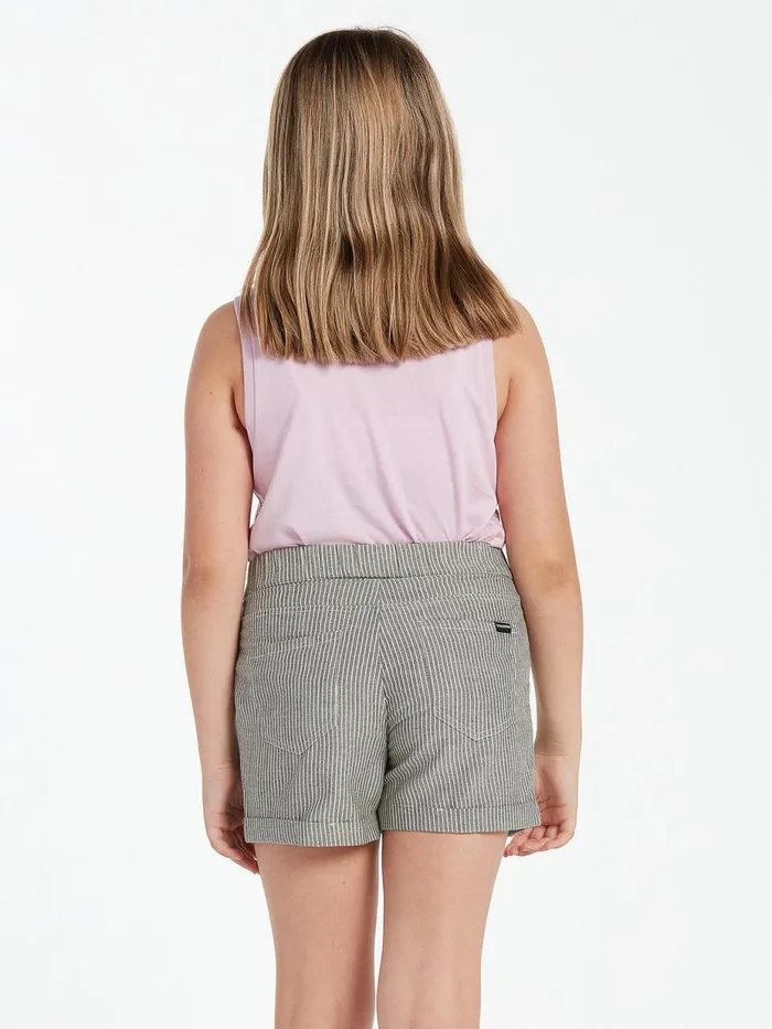 Girls Shorts Volcom Girls Sunday Strut Shorts 8211 Black White
