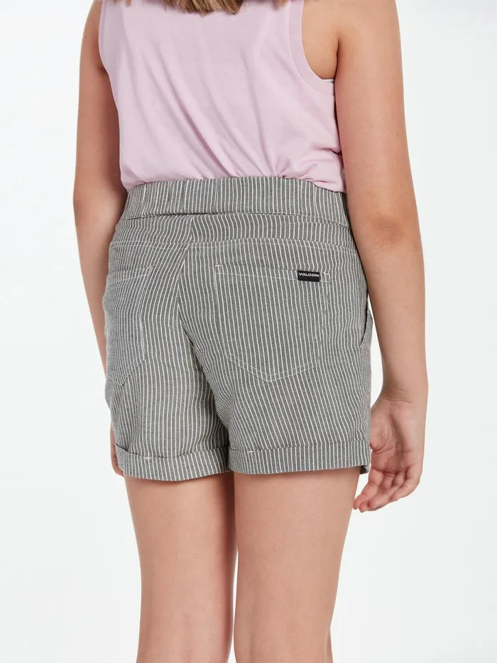 Girls Shorts Volcom Girls Sunday Strut Shorts 8211 Black White