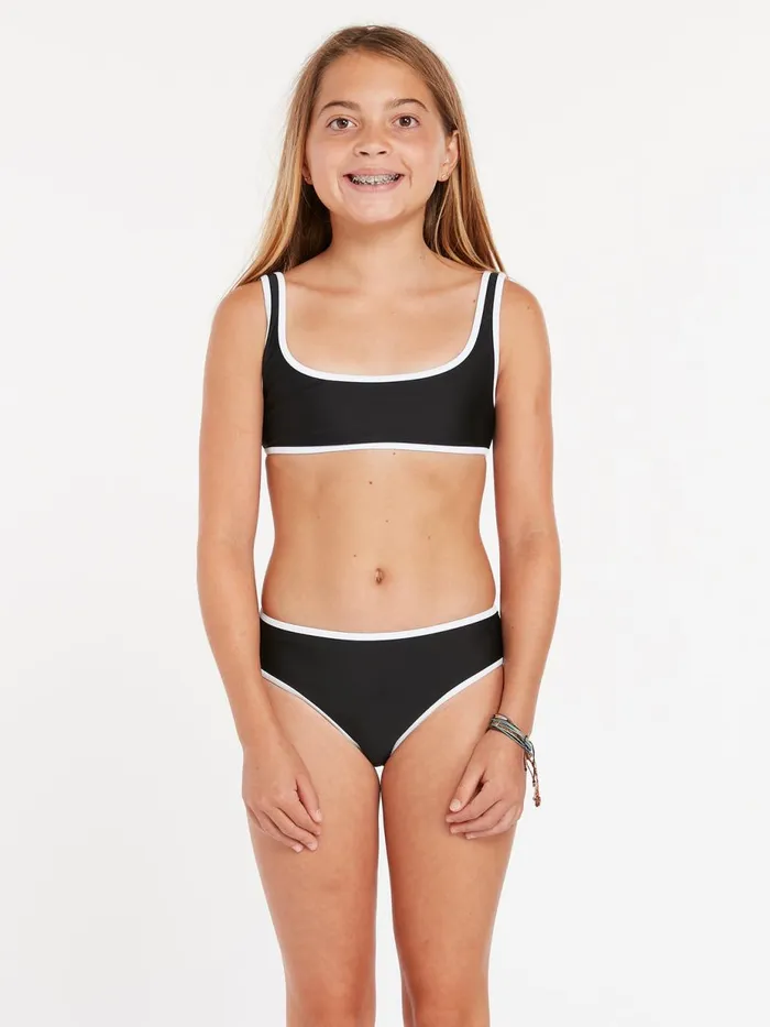 Girls Swim Volcom Girls Coco Reversible Bikini Set 8211 Black Combo