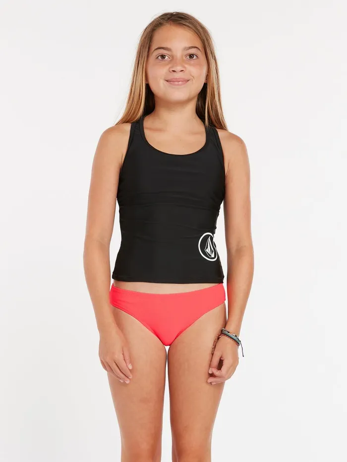 Girls Swim Volcom Girls Simply Core Tankini Bikini Top 8211 Black