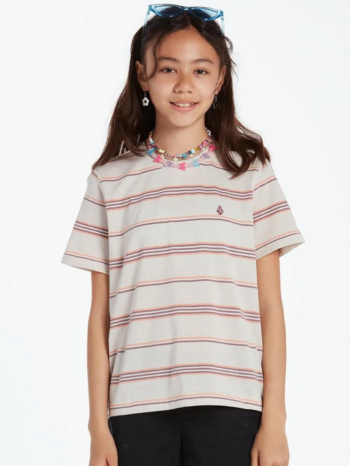 Girls TShirts and Tanks Volcom Girls Flash Of Light Short Sleeve 8211 Bone